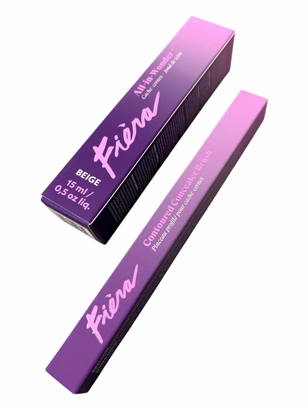 Fièra All-in-Wonder Concealer + Foundation & Contoured Concealer Brush - Beige